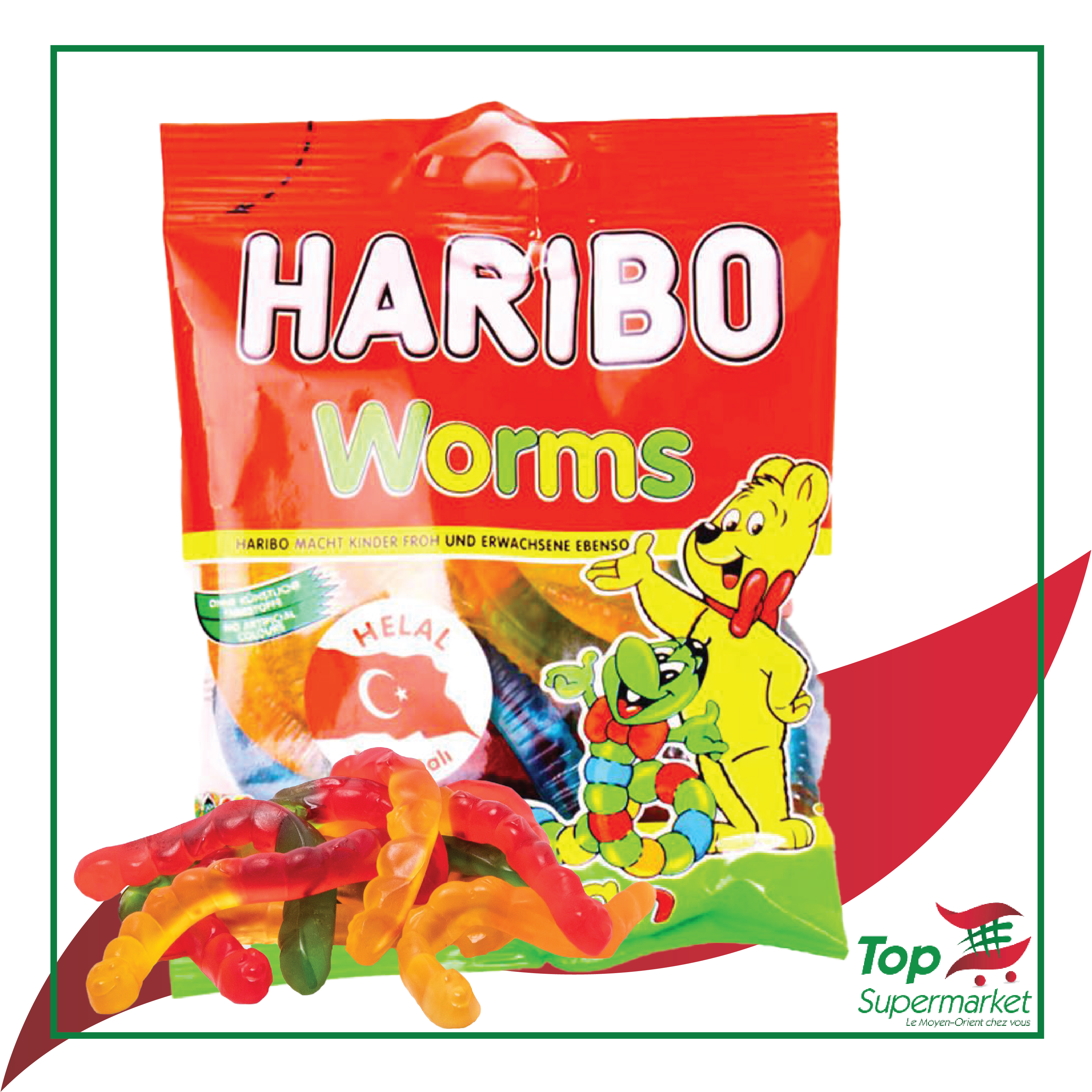 Haribo Worms 100gr HALAL